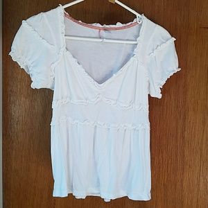 Anthropologie White cotton top by RicRac